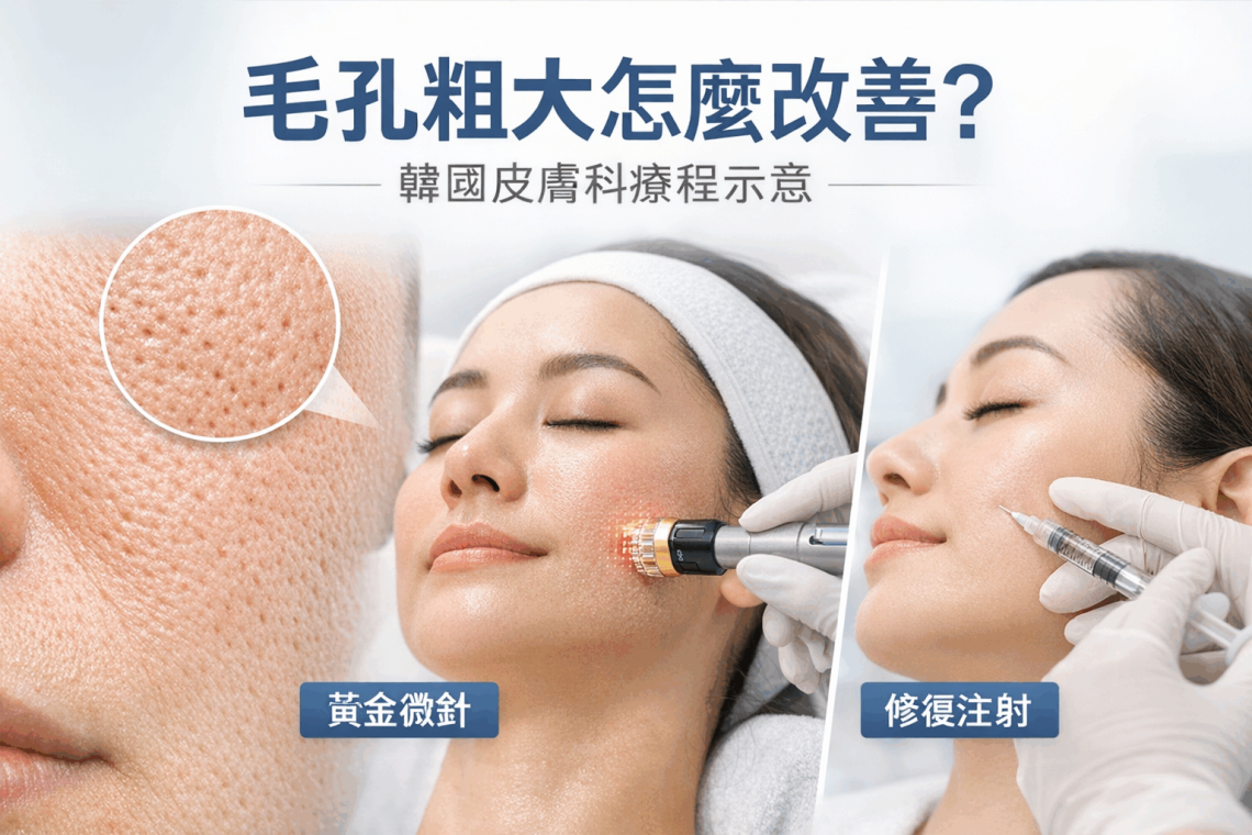 毛孔粗大怎麼改善？韓國皮膚科常見療程與真實效果解析缩略图