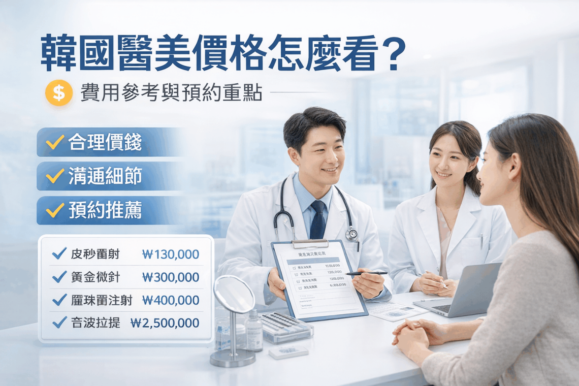 韓國醫美價格怎麼看？常見療程費用區間與選擇重點（台灣人必看）缩略图